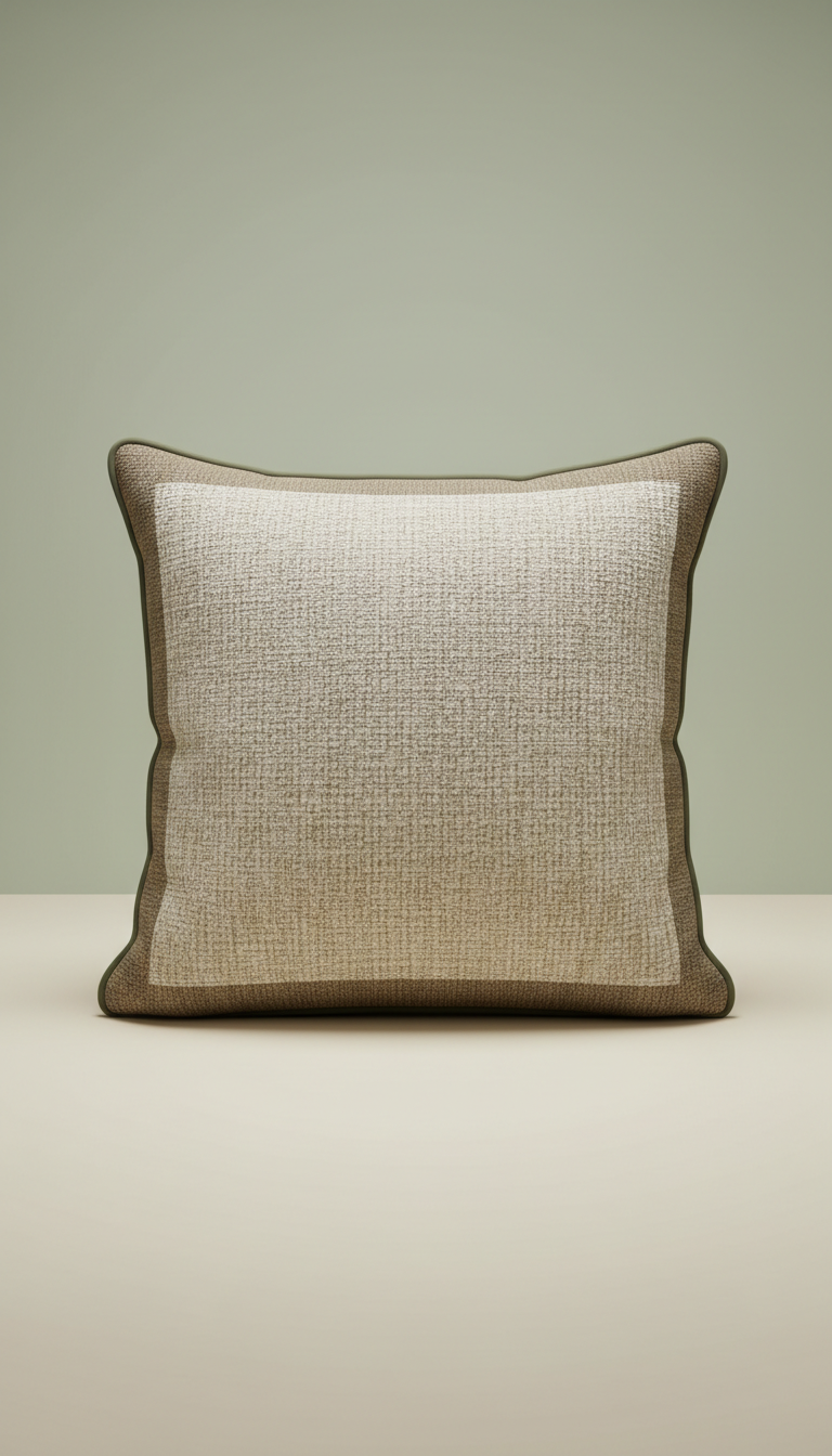 Linen Accent Pillow With Frayed Edges