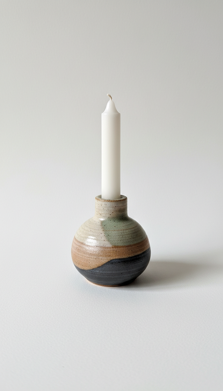Hand-Thrown Ceramic Candle